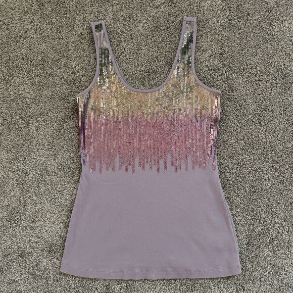 3 EXPRESS Sequin Sparkle Shiny Glitter Tank Tops Women’s Size Large Bundle Lot - Picture 6 of 10